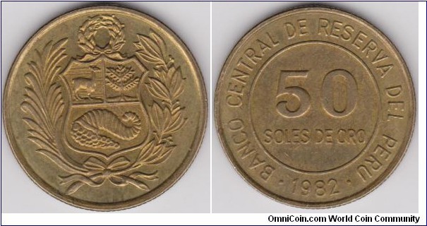 50 Soles de Oro Peru 1982 
