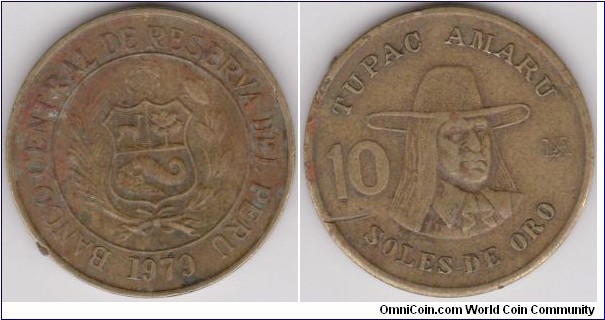 10 Soles de Oro Peru 1979