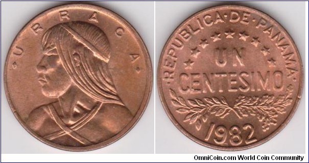 1 Centesimos Panama 1982