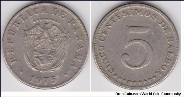 5 Centesimos Panama 1975
