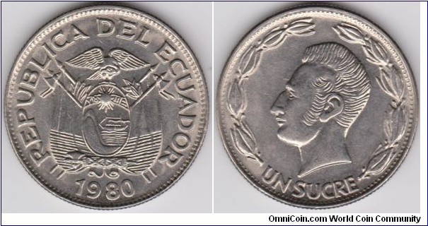 1 Sucre Ecuador 1980 