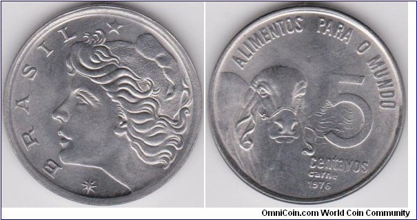 5 Centavos Brazil 1976