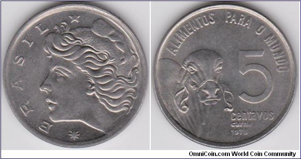 5 Centavos Brazil 1975