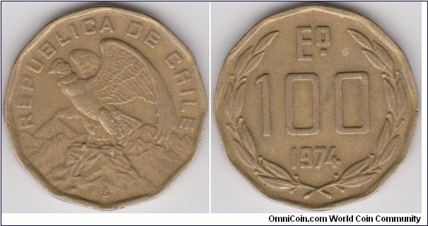 100 Escudos Chili 1974