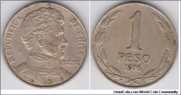 1 Peso Chili 1976