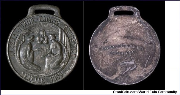 Alaska-Yukon-Pacific Exposition Greenduck watch fob.