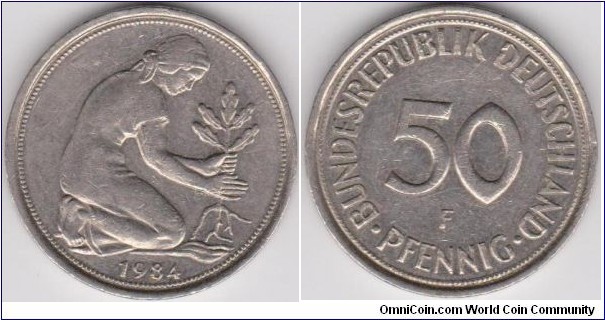 50 Phennig Germany 1984-F 