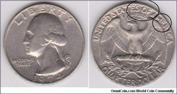25 Cents 1974 DDR-ES OF AMER
