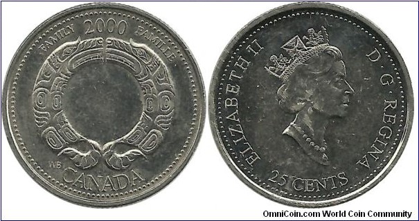 CanadaComm 25 Cents 2000-3 (Family-Famille)