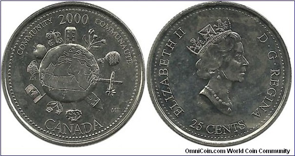 CanadaComm 25 Cents 2000-4 (Community-Communaute)