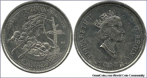 CanadaComm 25 Cents 2000-7 (Creativity-Creativite)
