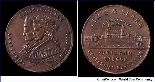 Lewis and Clark Centennial Exposition medal.