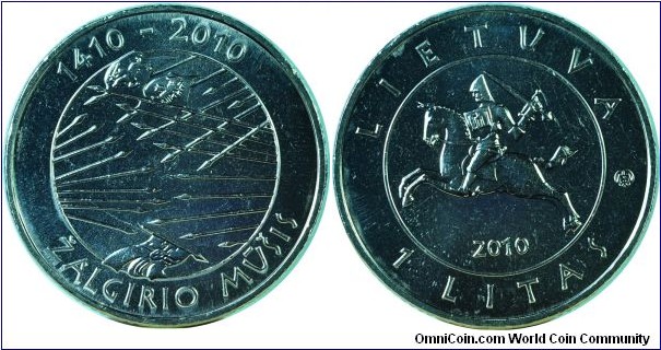 Lithuania1Litas-BattleOfGrunwald-km(new)-2010