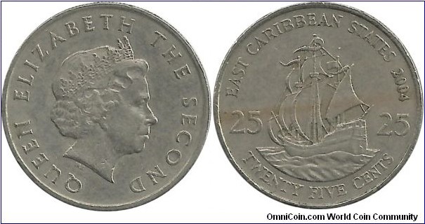 EastCaribbeanStates 25 Cents 2004