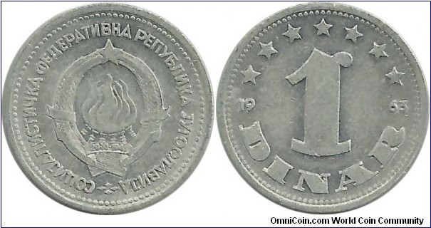 Yugoslavia 1 Dinar 1963