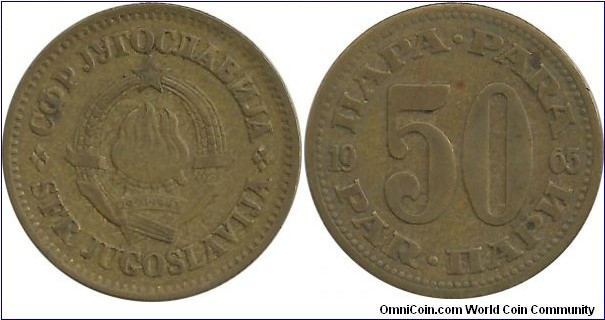 Yugoslavia 50 Para 1965