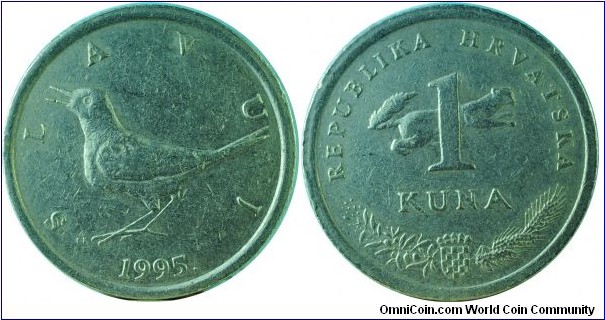 Croatia1Kuna-nightingale-km9.1-1995