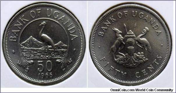 Uganda 50 cents.
1966