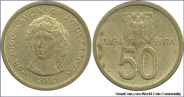 Yugoslavia 50 Para 2000