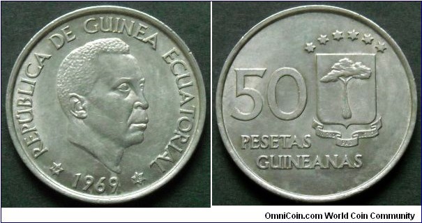 Equatorial Guinea 50 pesetas. 1969