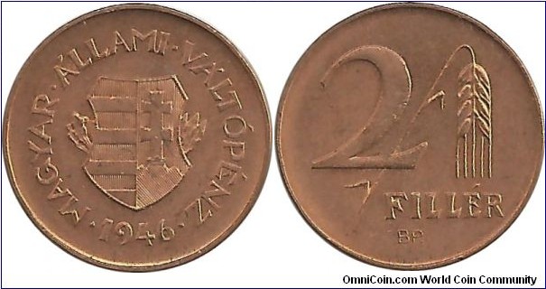 Hungary 2 Filler 1946