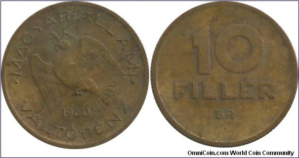 Hungary 10 Filler 1950