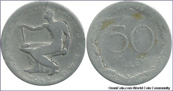 Hungary 50 Filler 1948