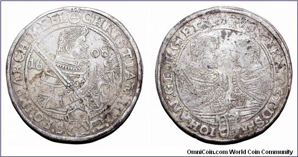 SAXONY~AR Thaler 1608