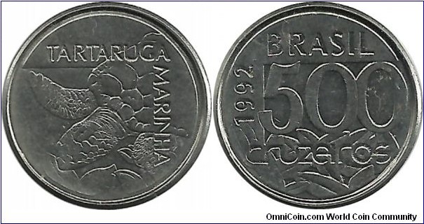 Brasil 500 Cruzeiros 1992