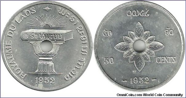 Laos 50 Cent 1952