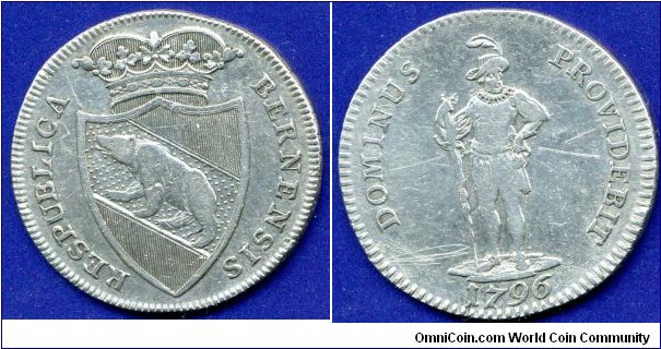 1/2 Thaler.
Canton Bern (Republica of Bern).



Ag. 14,52gr.