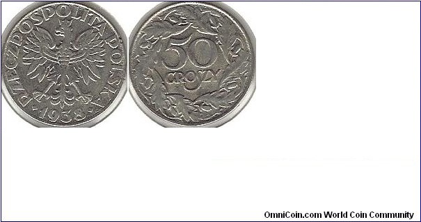 50 Groszy 1938 MW