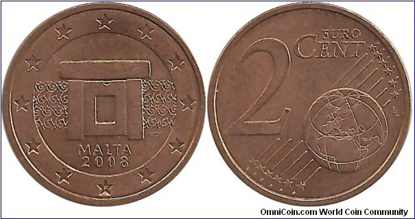 Malta 2 Eurocents 2008F