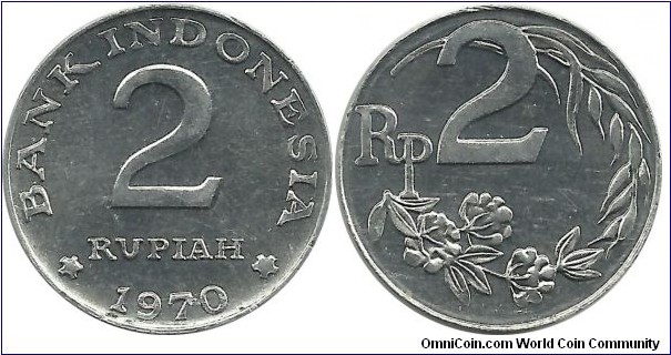 Indonesia 2 Rupiah 1970