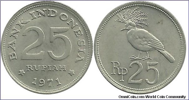 Indonesia 25 Rupiah 1971