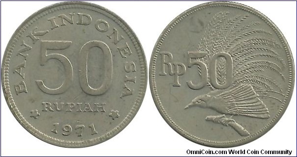 Indonesia 50 Rupiah 1971