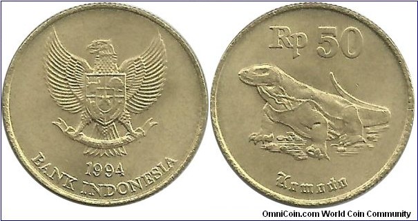 Indonesia 50 Rupiah 1994