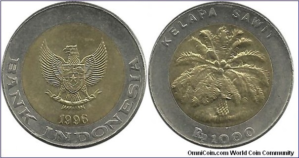 Indonesia 1000 Rupiah 1996