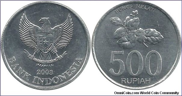 Indonesia 500 Rupiah 2003