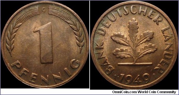Germany 1 Pfennig 1949-G