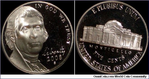 2008S proof nickel