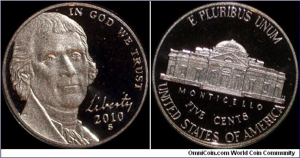 2010S proof nickel