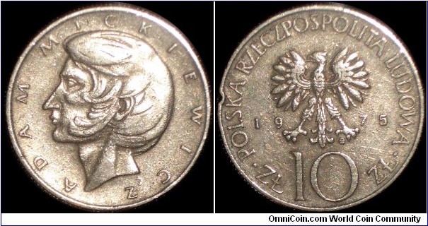 1975 10 złoty, Mickiewicz