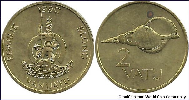 Vanuatu 2 Vatu 1990