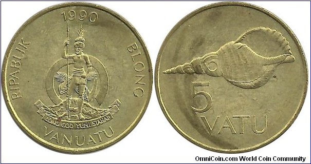 Vanuatu 5 Vatu 1990