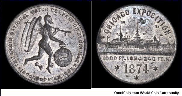 Elgin watch medal distributed with the purchase of an Elgin watch.
