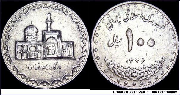 Iran - 100 Rials - 1376 / 1997 - Weight 8,78 gr - Copper-Nickel - Size 29 mm - Alignment Coin (180°) - President / Mohammad Khatami (1997-2005) - Edge : Reeded - Reference KM# 1261.2 (1992-2003)