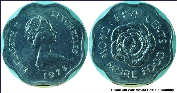 Seychelles(British)5Cents-FAO-18-1975