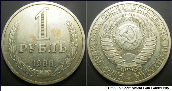 Russia 1988 1 ruble.