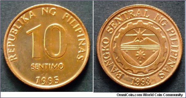 Philippines 10 sentimo.
1995